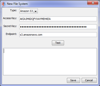 New File System Dialog