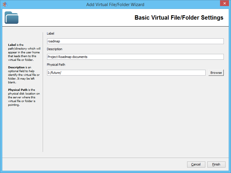 Creating a Virtual File/Folder